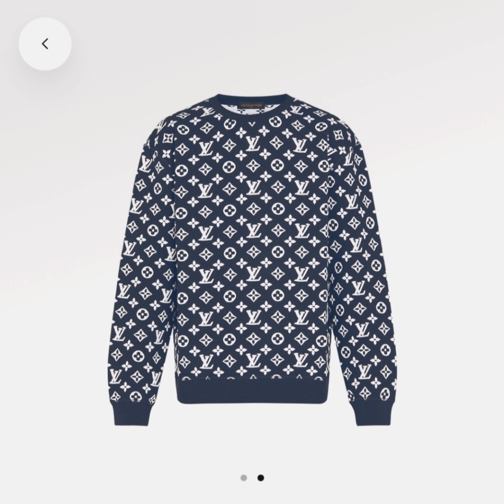 LV Full Monogram Jacquard Crewmeck Sweater